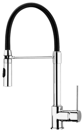 LaToscana Single Handle Pull Out Faucet With Silicon Spout, Brushed Nickel