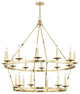 Allendale 20 Light Chandelier, Aged Brass Finish