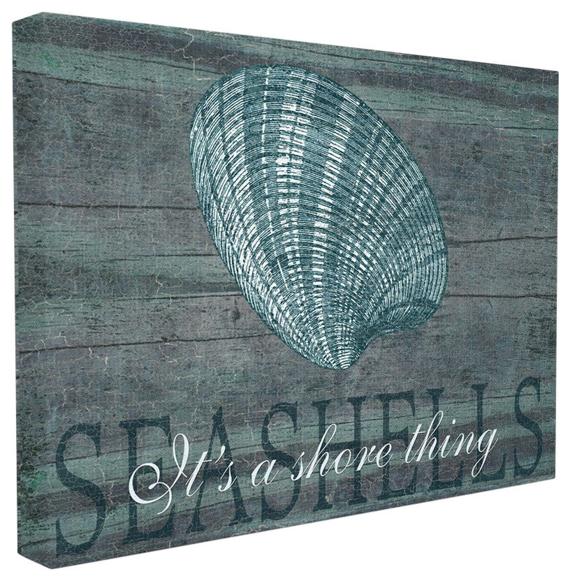 It's A Shore Thing Seashell Wall Art, 24x30, Stretched Canvas