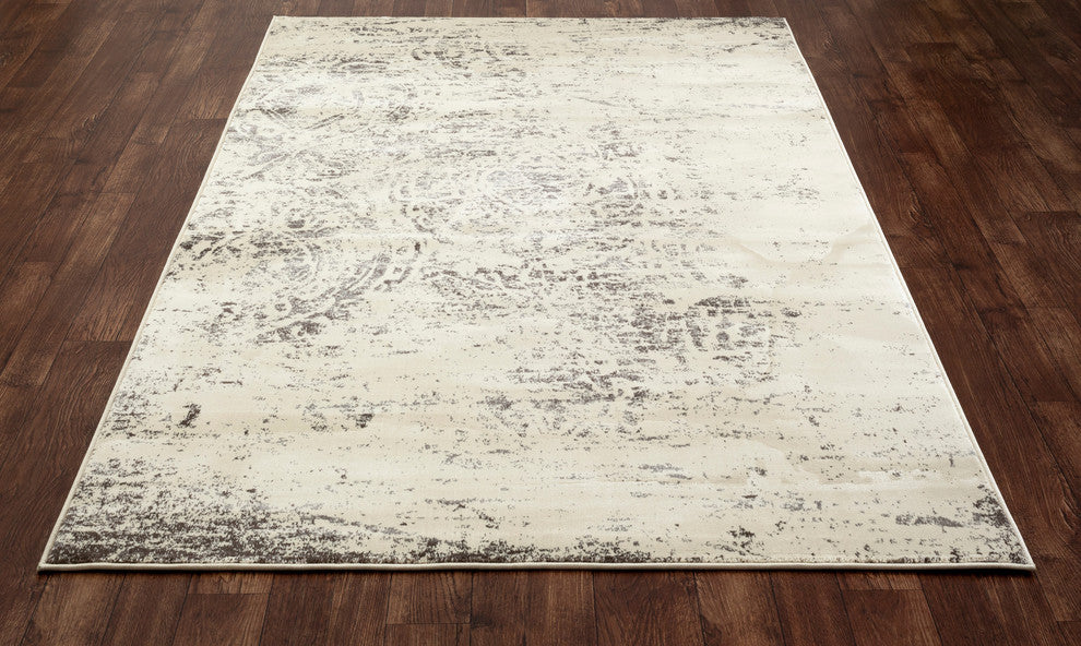 Karelia Weathered Block Mushroom 5'3"x7'7" Area Rug