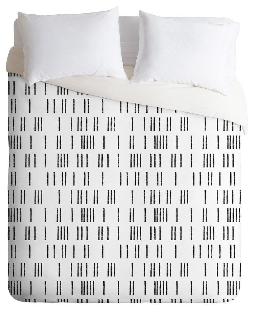 Holli Zollinger Bogo Mudcloth White Duvet Cover Set, Twin XL