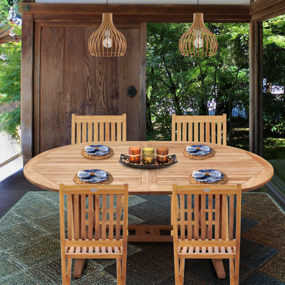 Seven Seas Teak Oval Extension Table
