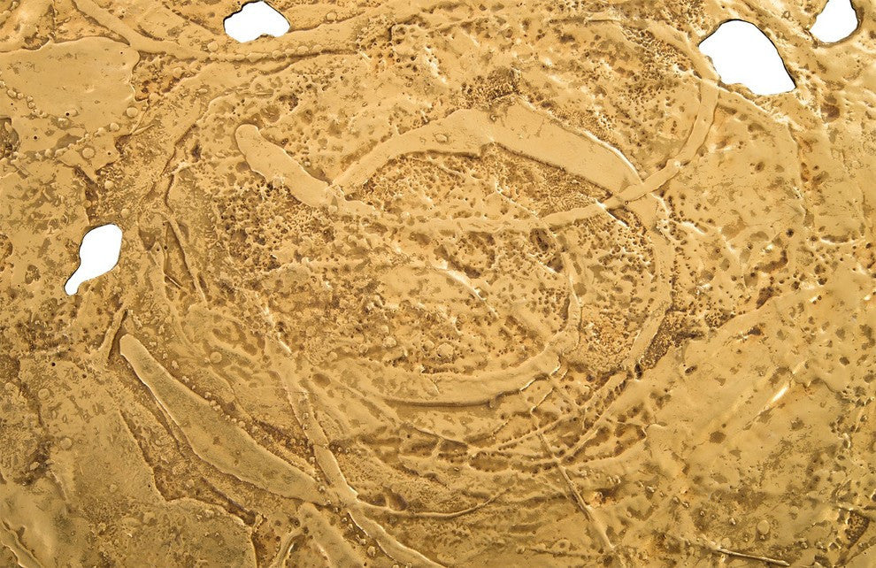 Molten Disc Wall Art, Gold Leaf, Large