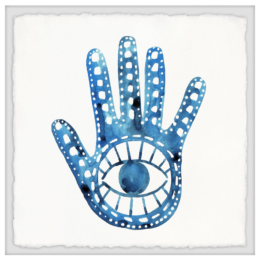 "Hands Off" Framed Painting Print, 32x32