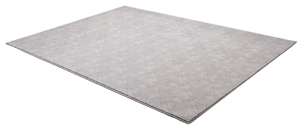 8" x 11" Gray Distressed Diamonds Area Rug