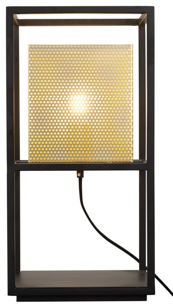 Table Lamp, Steel Metal, Gold, Black, Kitchen Lounge Bistro Lobby Hospitality