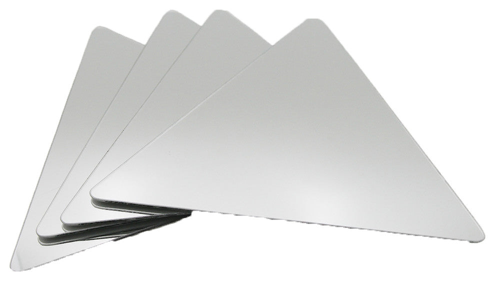 Small Decorative Wall Self Adhesive Shaped Mirrors, Set of 4, Triangle