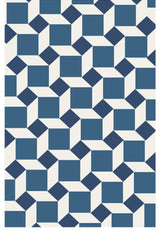 Retro Nova Area Rug, Blue, 3'x5'