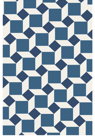 Retro Nova Area Rug, Blue, 3'x5'