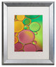 Cora Niele ''Green and Orange Drops'' Matted Framed Art