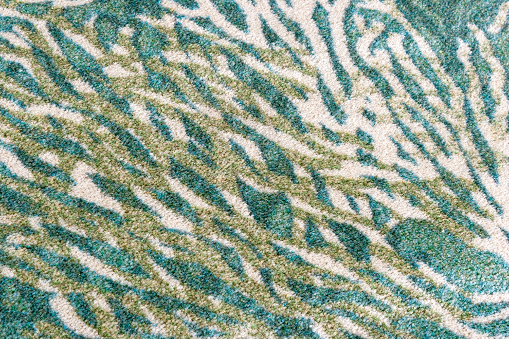 Oceanic Blooms, Aqua, 8' Round