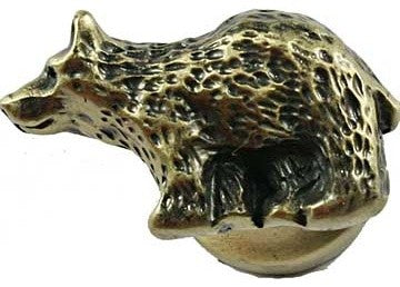 Bear Knob - Left Facing - Antique Brass, SIE-681305