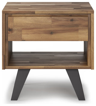 Lowry End Table, Distressed Golden Wheat