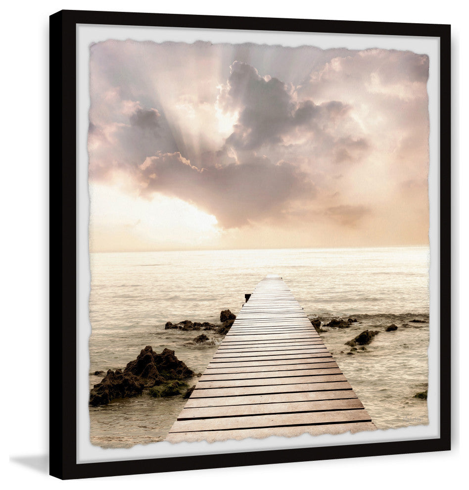 "Enjoy Every Sunset" Framed Painting Print, 32x32