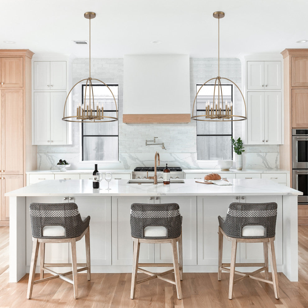 Abbott 8 Light Vibrant Gold Chandelier