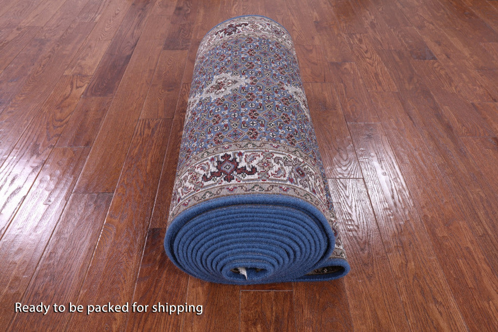 2' 10" X 30' 1" Runner Persian Tabriz Wool and Silk Hand Knotted Rug Q8946