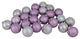 Lavender and Silver 4-Finish Christmas Ball Ornaments, 24-Piece Set