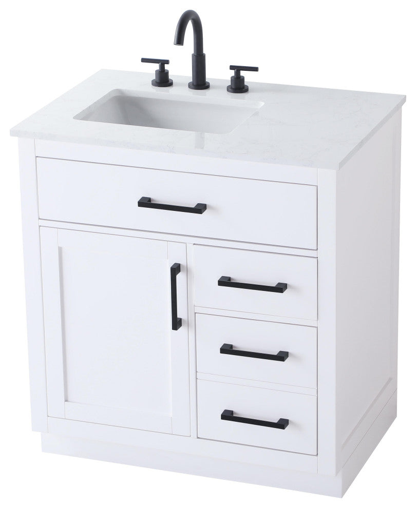 Home Living 32" Single Bathroom Vanity, White