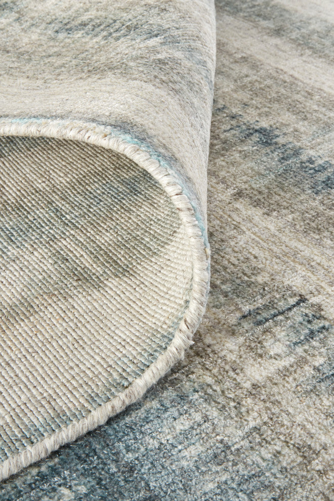 Weave & Wander Malana Rug, Aegean Blue/Warm Gray, 9ft x 12ft Rug