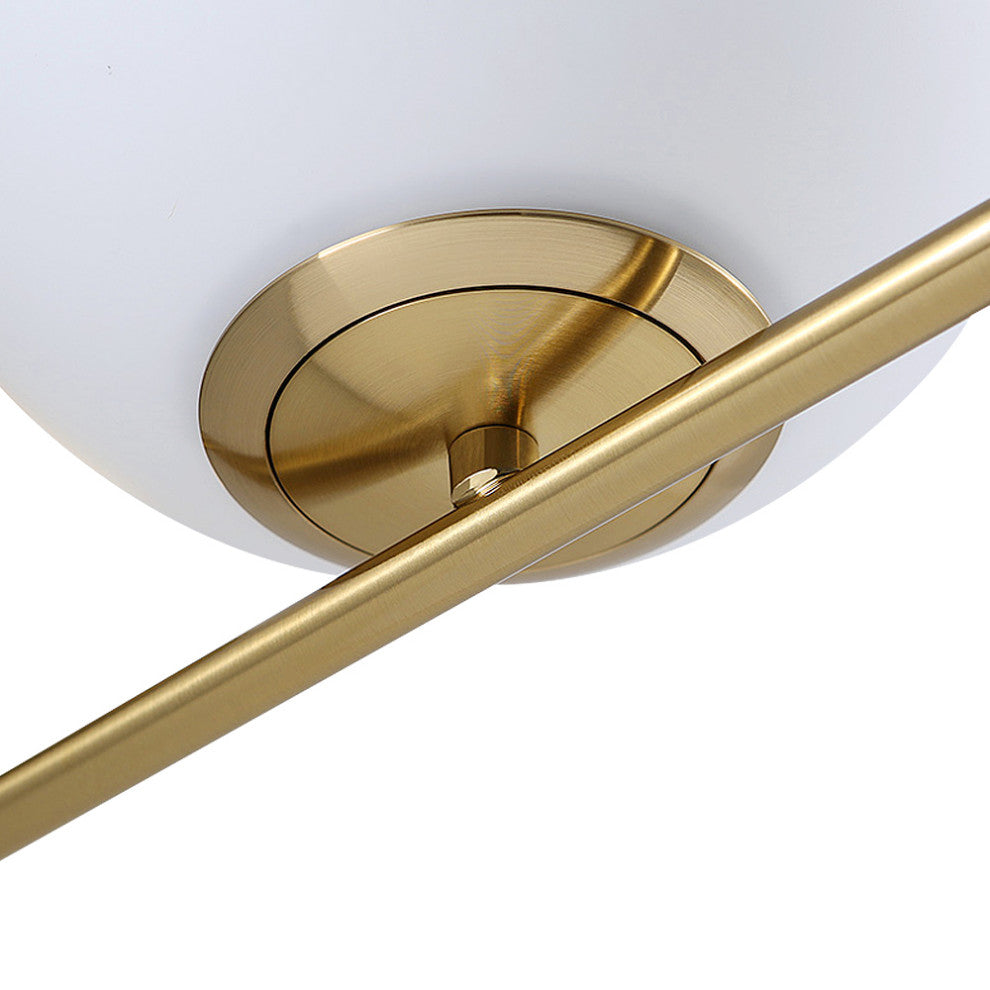 1-Light Glass Globe Wall Light