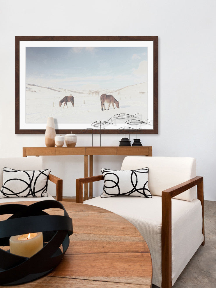 Marmont Hill, "Two Horses" Framed Painting Print, 18x12