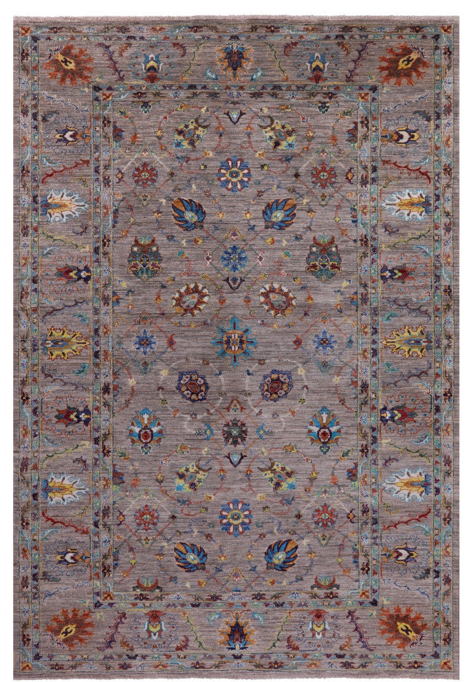 Handmade Persian Tabriz Wool Rug 6' 6" X 9' 8" Q9650