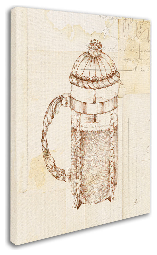 Daphne Brissonnet 'Authentic Coffee II' Canvas Art, 47"x35"