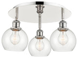 Innovations Athens 3 17.75" Flush Mount Polished Nickel
