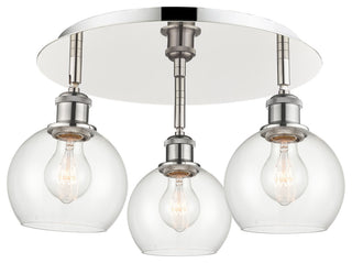 Innovations Athens 3 17.75" Flush Mount Polished Nickel
