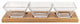 Hostess With 3 Glass Condiment on a Wood Tray, 4-Piece Set