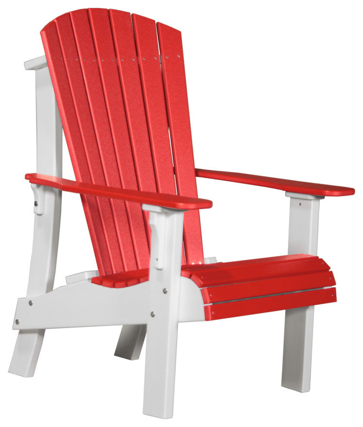 Poly Royal Adirondack Chair, Red & White