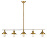 Z-Lite 613-5L Casa 5 Light 51.5"W Linear Chandelier - Factory Brass