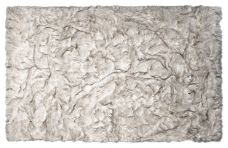 Hudson Faux Fur 5'x8' Rectangular Rug Gradient Tan, Gradient Chocolate