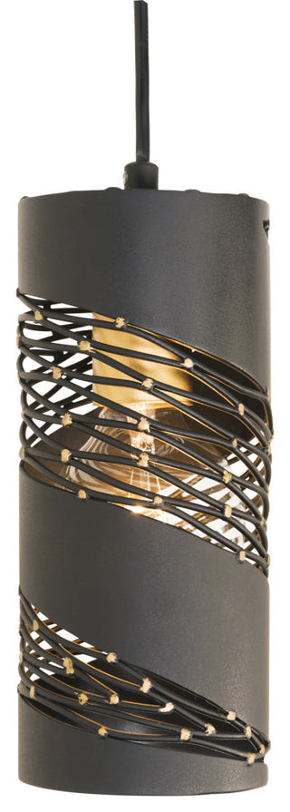 Flow One Light Mini Pendant, Matte Black/French Gold