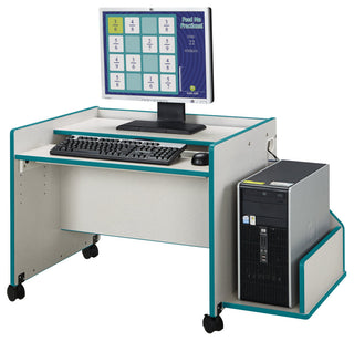 Rainbow Accents Enterprise Single Computer Desk - Teal