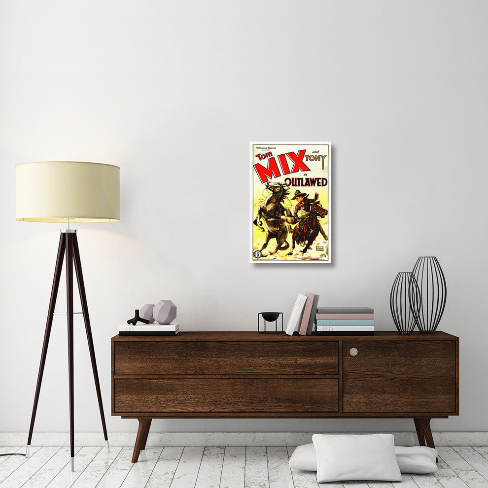 "Tom Mix, Outlawed" Stretched Canvas Giclee by Hollywood Photo Archive, 20x30"