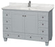 Wyndham WCV800048SOYCMUNSMXX Single Wood Vanity with White Carrera Marble Top