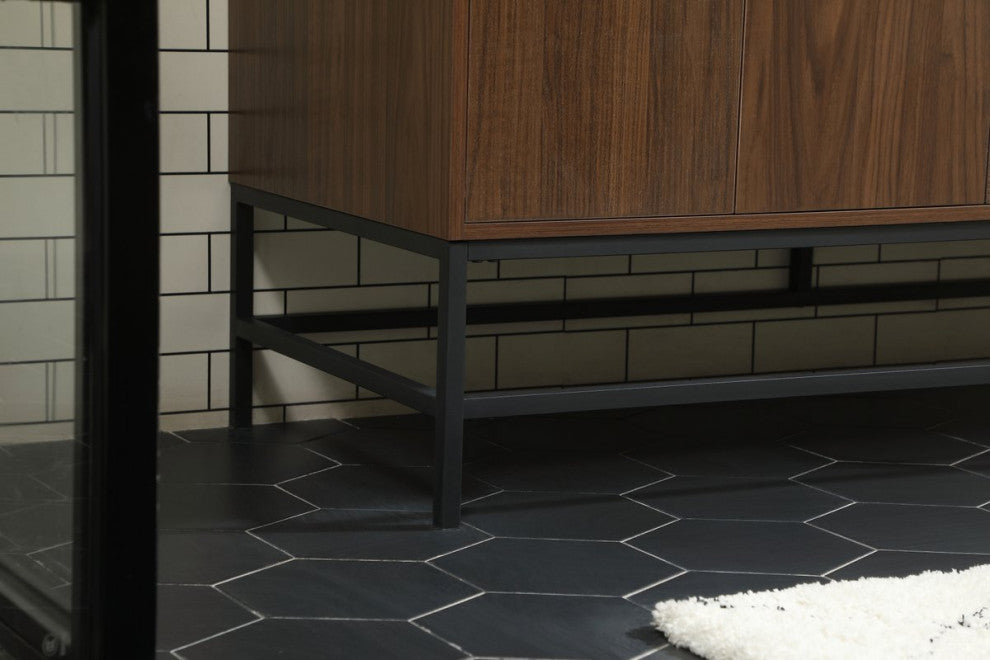 Home Living 22" Modern Walnut-Light Bathroom Vanity