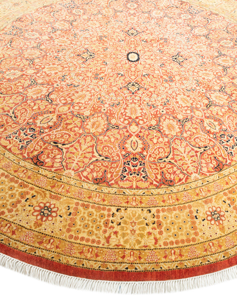 Mogul, One-of-a-Kind Hand-Knotted Area Rug Orange, 8'' 1" x 8'' 1"