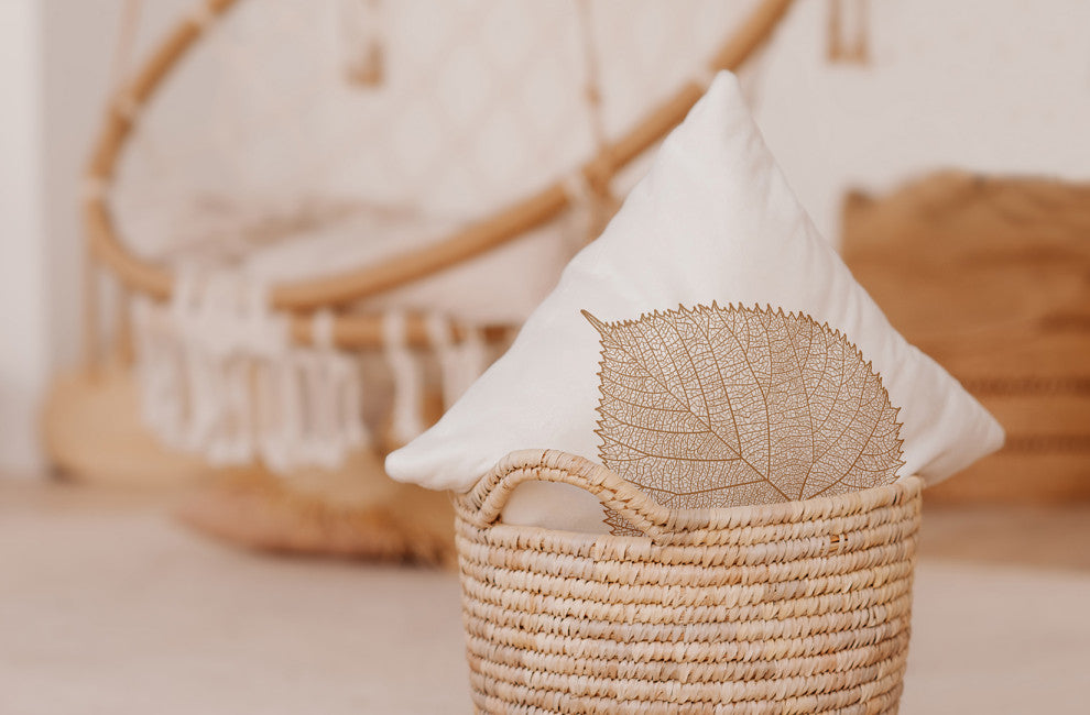 Leaf Study Accent Pillow With Removable Insert, Caramel, 26"x26"