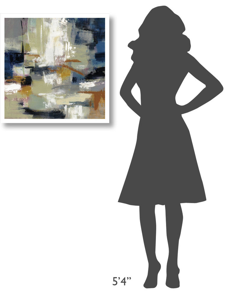 "Full Moon II with White" Digital Paper Print by Silvia Vassileva, 26"x26"