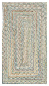 Alliance Concentric Rectangle Braided Rug, Moonstone, 11'4"x14'4"