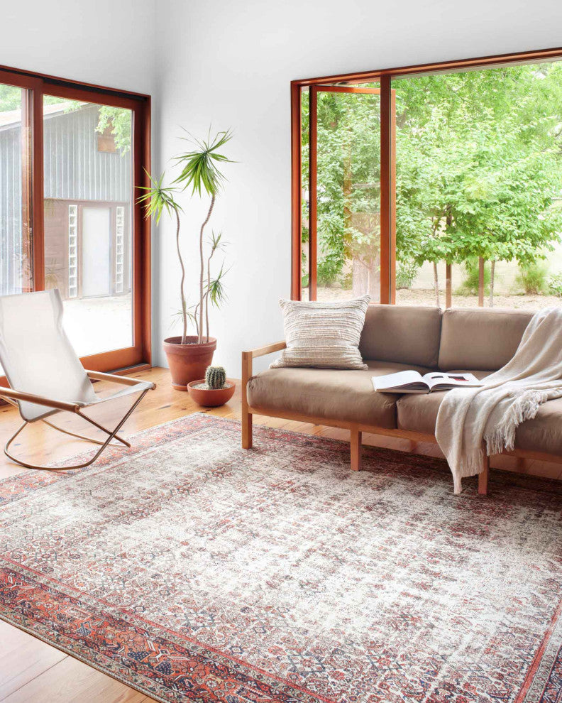 Layla LAY-12 Ivory/Brick, 9'x12'