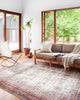 Layla LAY-12 Ivory/Brick, 9'x12'