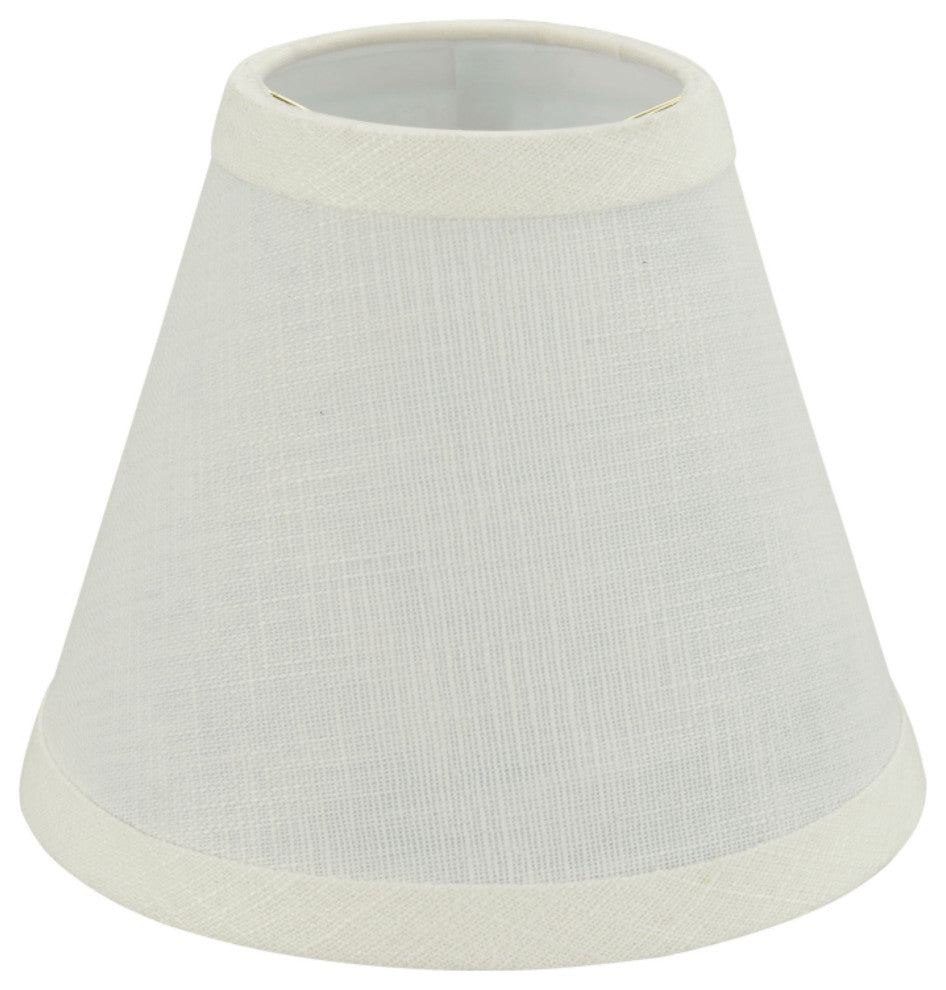 32110-5 Small Hardback Empire Chandelier Clip On Lamp Shade Off White 3"x6"x5"