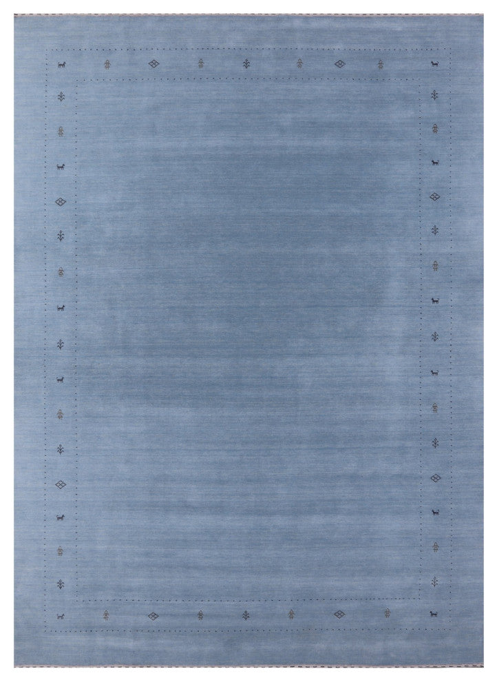10' 3" X 13' 11" Persian Gabbeh Handmade Wool Rug Q11374