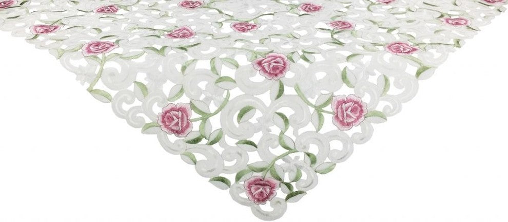 Dainty Rose 34"x34" Table Topper