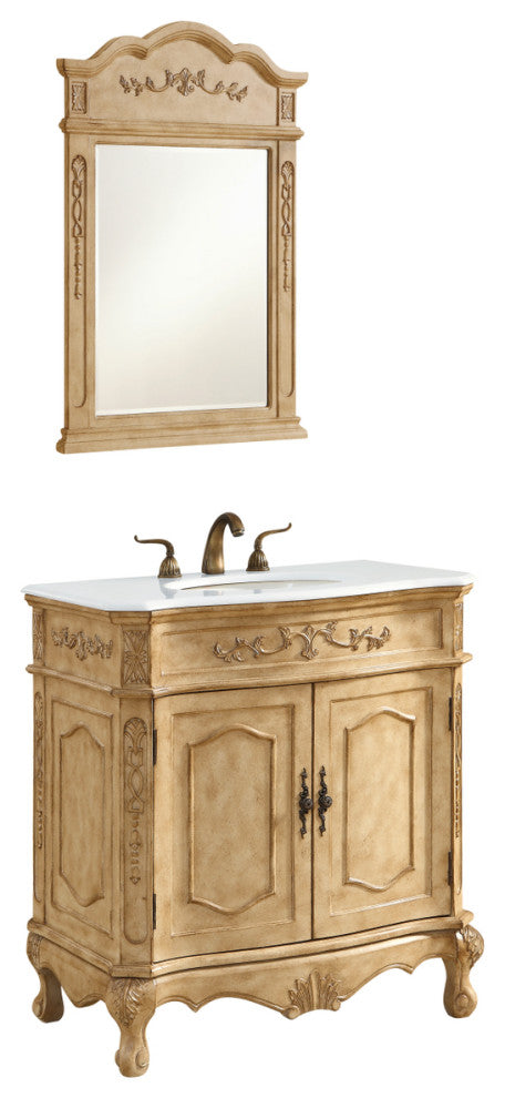 32" Single Bathroom Vanity, Vintage Mint