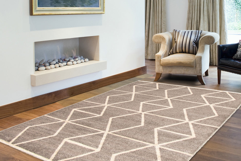 Ana eCarpetGallery Area Rug, Gray-Ivory, 3''11"x5''7"
