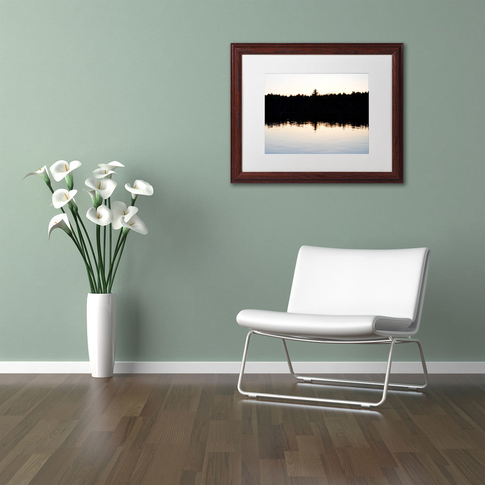 Nicole Dietz 'In The Shadows Of Sunset' Matted Art, Wood Frame, White, 14x11